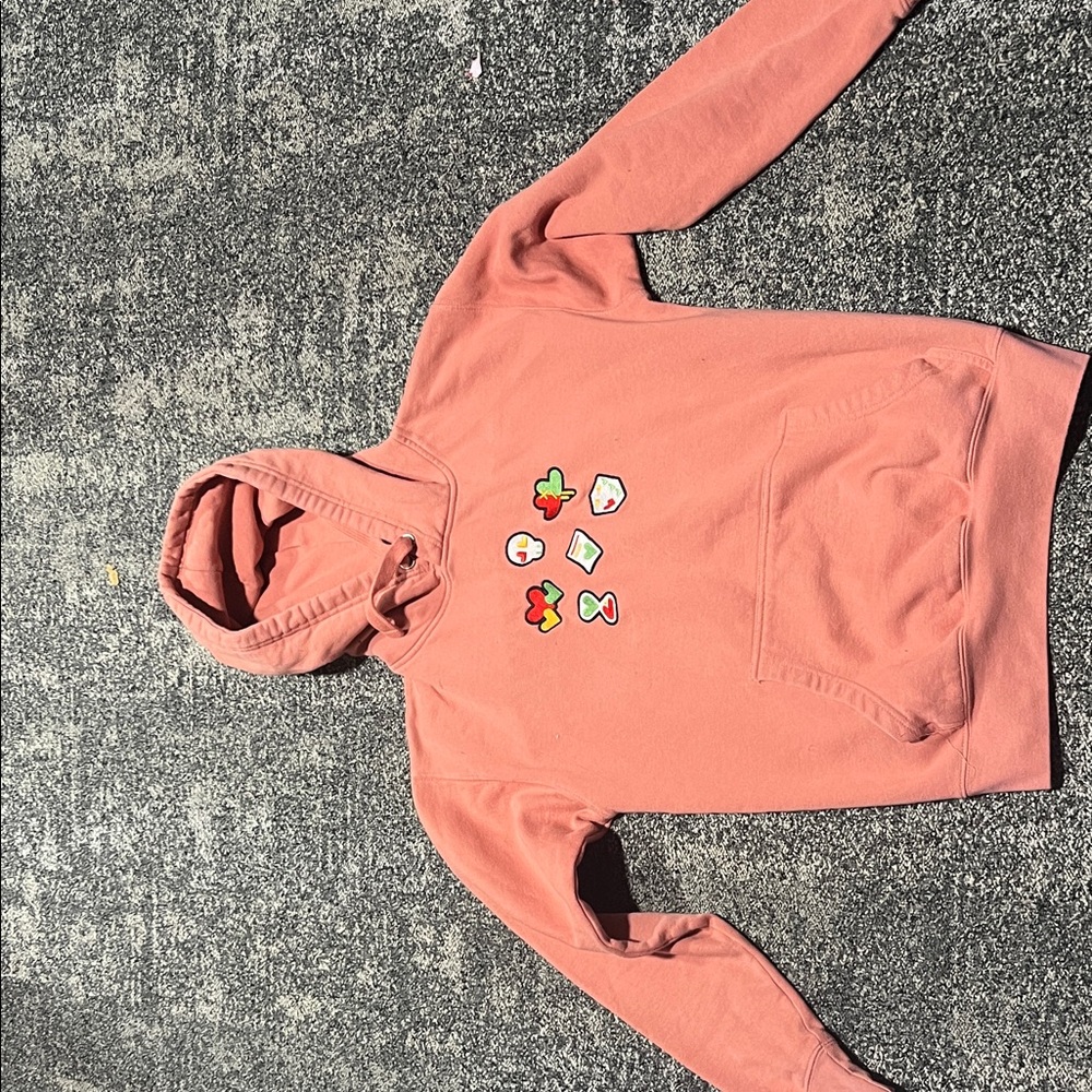 Women's Pink Hoodie with Graphic Design